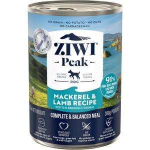 ZIWI Peak Canned Wet Dog Food All Natural, High Protein, Grain Free, Limited Ingredient, with Superfoods (Mackerel & Lamb, Case of 12, 13.75oz Cans) (EXP 11/04/28)