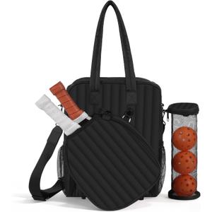 Women's Pickleball Bag with Ball Bag, Waterproof Pickle Ball Bag Tote Shoulder Bag