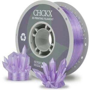 PETG 3D Printer Filament, Dimensional Accuracy +/- 0.03 mm, 1kg Spool(2.2lbs), 1.75 mm Fit for Most 3D PrintersFlash Purple
