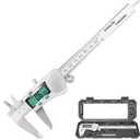 Digital Caliper, 6 inch Caliper Extreme Accuracy Measuring Tool with Stainless Steel, IP54 Waterproof Protection Design, Inch Metric Fraction Switch for Daily and Professional Use