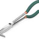 SPEEDWOX Long Reach Bent Nose Pliers 10 Inches 90 Degree Intermeshed Teeth Precision Fine Pliers for Hard to Reach Narrow Spaces High Leverage Reduce Efforts Non-slip Handle