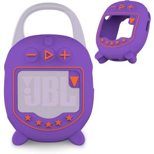 Silicone Cover Case for JBL Clip 5 Ultra Portable Bluetooth Speaker, Protective Skin Accessories for JBL Clip 5 Pro Sound Bluetooth Speaker Stand Up (Only Case) (Purple)