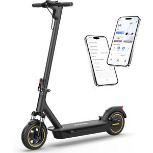 Electric Scooter for Adults, 10" Solid Tire, Max 28 Miles Range, 500W Motor, 22 MPH, Dual Suspensions, Foldable Commuting E Scooter, Dual Brake, APP Control, Cruise Control