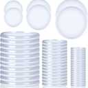 36 Pieces (2",1-3/8",1") Clear Discbound Discs Plastic Binder Rings Expansion Discs Notebooks Planner Discs Binder Accessories Disc Binder System Book Binding Discs for Planner Scrapbooking Supplies