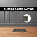 2 x Precision Flow 4"x14" Steel Floor Register - Oriental Design, Metallic Bronze Finish - Premium Home Vent Covers, Durable & Decorative - Fits 4"x14" Duct Openings, Easy Installation