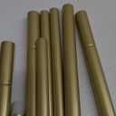 TONIAL Bay Window Curtain Rods, 32-86 Inch Center Rod for window, 20 to 82 Inch Side Rods for windows 3/4 Inch Decorative Drapery Rods with Small Cap Finial, Gold
