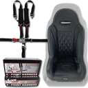 UTV Junior Seat (Fits Stock and Aftermarket Seats) (Black - 5 Point Harness)