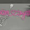 Better Together Neon Sign for Wall Decor - USB Powered Dimmable Pink Script LED Word Light for Wedding Backdrop Engagement Party Bridal Shower Sweetheart Table Couple Gift