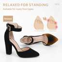 IDIFU Women's IN4 Pedazo High Block Heels Pumps Pointed Closed Toe Ankle Strap Dress Wedding Shoes, Size 12