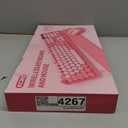 Wireless Keyboard and Mouse Combo, Typewriter Keyboard with Magnetic Wrist Rest, Full-Size Retro Round Keycaps, Smart-Sleep, 2.4GHz Stable Connection for Mac/Windows/PC, Trueque (Blush Pink)