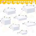 Leinuosen 7 Pcs Large Buffet Risers Set 6" to 12" Acrylic Display Box Catering Dessert Table Riser Food Display Decorative Stand with Hollow Bottom for Catering Supplies(White, Square)
