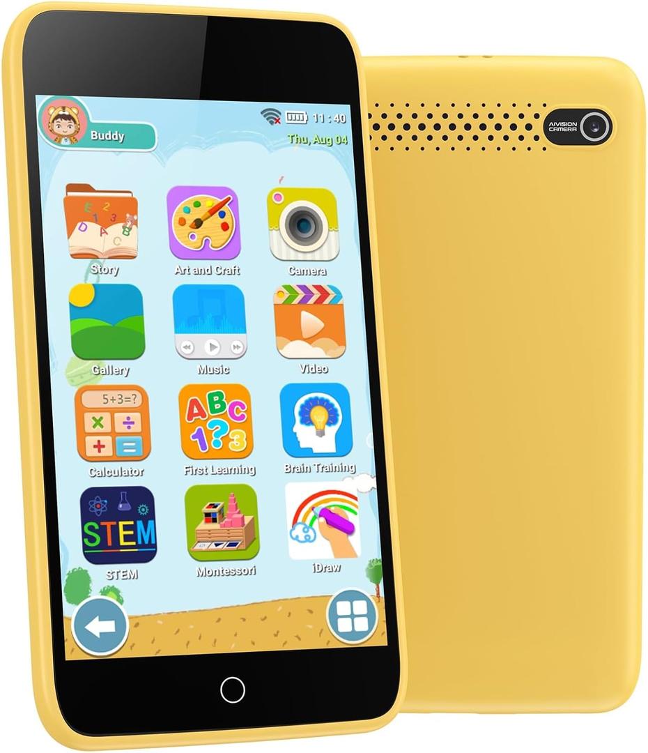Kids Smart Phone Gifts for Boys and Girls Ages 3-12, 3.97" Touchscreen Learning Toys  Kids Cell Phone with 210+ Learning Games and 190+ Drawing, Toys for Birthday Christmas and Back-to-School Gifts