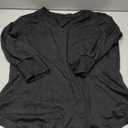 3/4 Length Sleeve Women's Tops Business Casual Blouses V Neck T Shirts with Puff Sleeve 2026 (Large, Black Color)