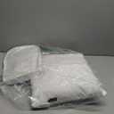 16x16 Decorative Throw Pillow Inserts-Down Feather Pillow Inserts-Square-Cotton Fabric-Set of 2-White.