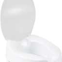 Drive Medical Raised Toilet Seat with Lock and Lid, Standard Seat, 4"