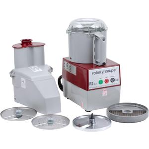 Robot Coupe R2 Dice Continuous Feed Combination Food Processor Dicer with 3-Quart Polycarbonate Bowl, Gray, 120-Volts