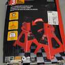 BIG RED T43002A Torin Steel Jack Stands: Double Locking, 3 Ton (6,000 lb) Capacity, Red, 1 Pair