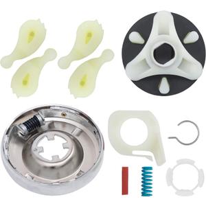 BlueStars 285785 Washer Clutch Assembly Kit & 285753A Motor Coupling & 4pcs 80040 Agitator Dogs Replacement Part Compatible with Whirlpool Kenmore Washers Replaces 285331 3351342 3946794 3951311