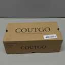 Coutgo Womens Heeled Mules Pointed Peep Toe High Heels Slip On Backless Mule Sandals Dress Shoes (11, Red)