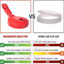 Masontops Multi Top - 2PK - Wide Mouth Mason Jar Lids with Pour Spout and Flip Cap  Sip, Pour, Store & More - Pour Spout Lid - Jar Not Included (Red)