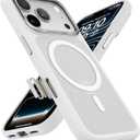 BENKS Magnetic Case for Phone 17 Pro, Compatible with MagSafe, Military-Grade Drop Protection, Slim Translucent Matte Shockproof Bumper Protective Cover, White