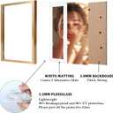 Egofine 16x20 Aluminum Picture Frame Display with Mat for 12x16 or 16x20 without Mat, Metal Poster Frame Covered by Plexiglass for Wall Mounting Horizontally and Vertically, 1 Pack, Gold