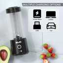 Mulli Portable Blender,USB Rechargeable Personal Mixer for Smoothie and Shakes, Mini Blender with Six Blades for Baby Food,Travel,Gym