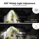 OREiN Motion Sensor Outdoor Lights, 450° Superwide Adjustment Dimmable Dusk to Dawn Flood Lights Outdoor, 5000K/12W (150W Equiv) Outside LED Security Lights IP65, White (Hardwired) 