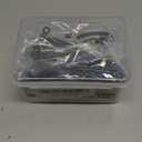 Hotop 30 Pcs Metal Drapery Curtain Rings 0.98/1.26/1.65 inch Interior Diameter and 30 Pcs Hanging Curtain Drapery Pin Hooks for Window Door Shower(42 mm,Black)