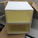 IRIS USA 30 Qt. Plastic Drawer Storage Organizer Stacking Drawers, 2-Pack, Stackable Unit with Sliding Drawer for Clothes Bedroom Kitchen Under Sink Pantry Craft Room Bathroom Dorm Office, White