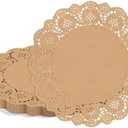  WYTAOHZL 120 Pieces Lace Paper Doilies for Tables 13.5 Inch Round Brown Paper Doilies for Food Cakes Desserts : Home & Kitchen