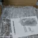 SNTD Over The Sink Dish Drying Rack - Adjustable Dish Rack for Kitchen Counter, Metal (White)