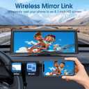 Wireless Portable with Apple CarPlay Screen,8.1" Touch Screen Car Stereo with 2K Dash Cam/Car Play & Android Auto,1080P Backup Camera,GPS Navigation,Voice Control,Loop Recording,with Mirror Link