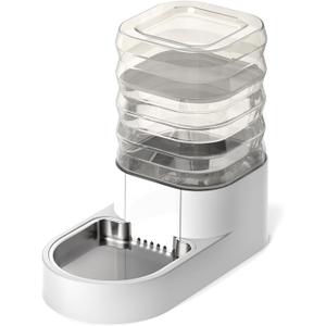 Gravity 4.5L Dog and Cat Water Bowl Dispenser, Automatic Stainless Steel Dog Water Bowl, 100% BPA-Free, Self-Filling Large Capacity Pet Water Feeder for Dogs and Cats