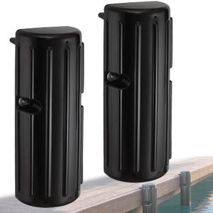 OCEANBROAD Boat Bumpers for Docking, Boat Dock Bumpers for Edge & Side, Marine Fender Guard with Stainless Steel Hardware, UV-Resistant PVC, Vertical Dock Protection for Straight Edge Installation