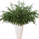 12 Pcs 30 Inch Artificial Norfolk Pine Stems Faux Christmas Greenery Pine Branches Realistic Fake Evergreen Cedar Pine Picks Winter Greens for Vase DIY Garland Wreath Holiday Home Decor