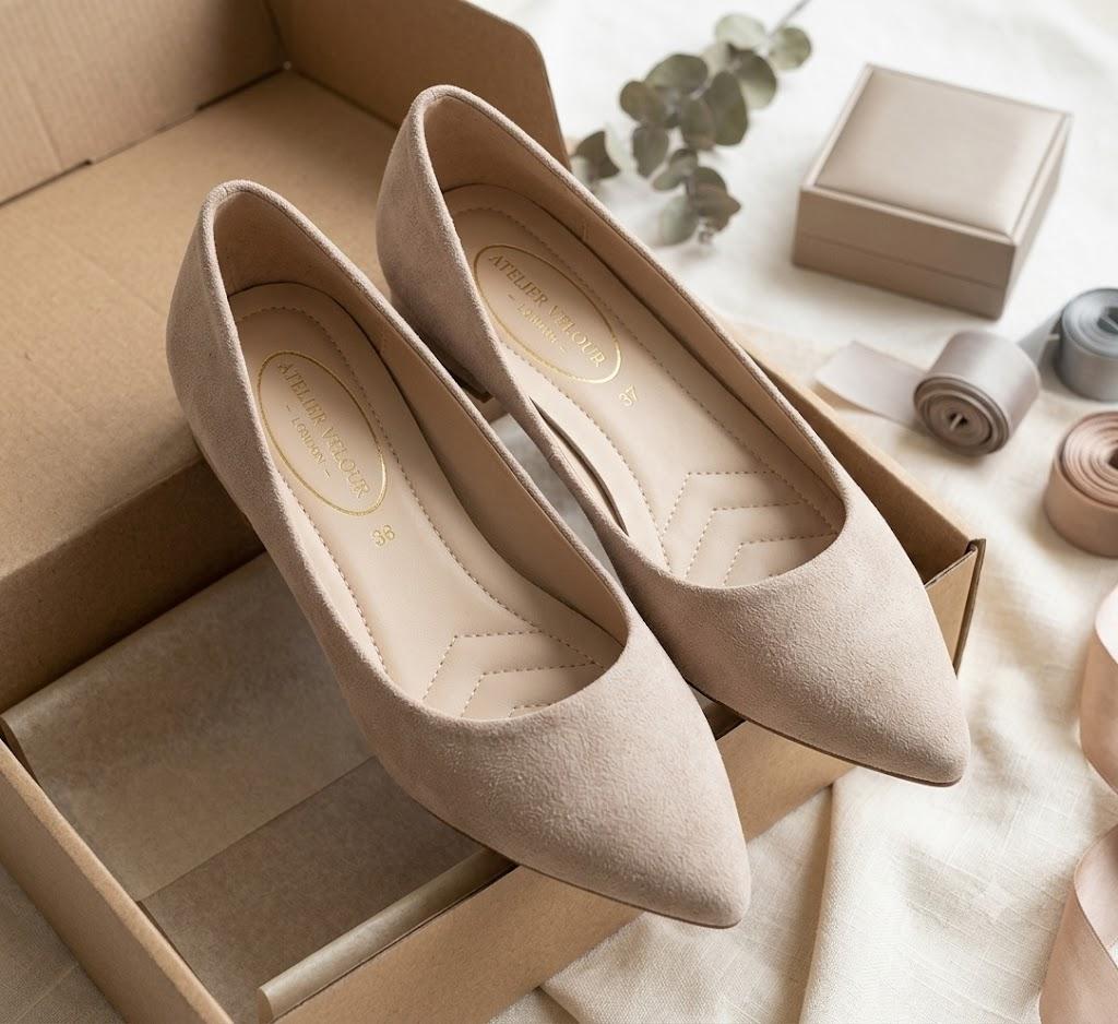 Women Classic Pointed Toe Slip-On Ballet Flats Soft Solid Suede Dress Shoes 9.5