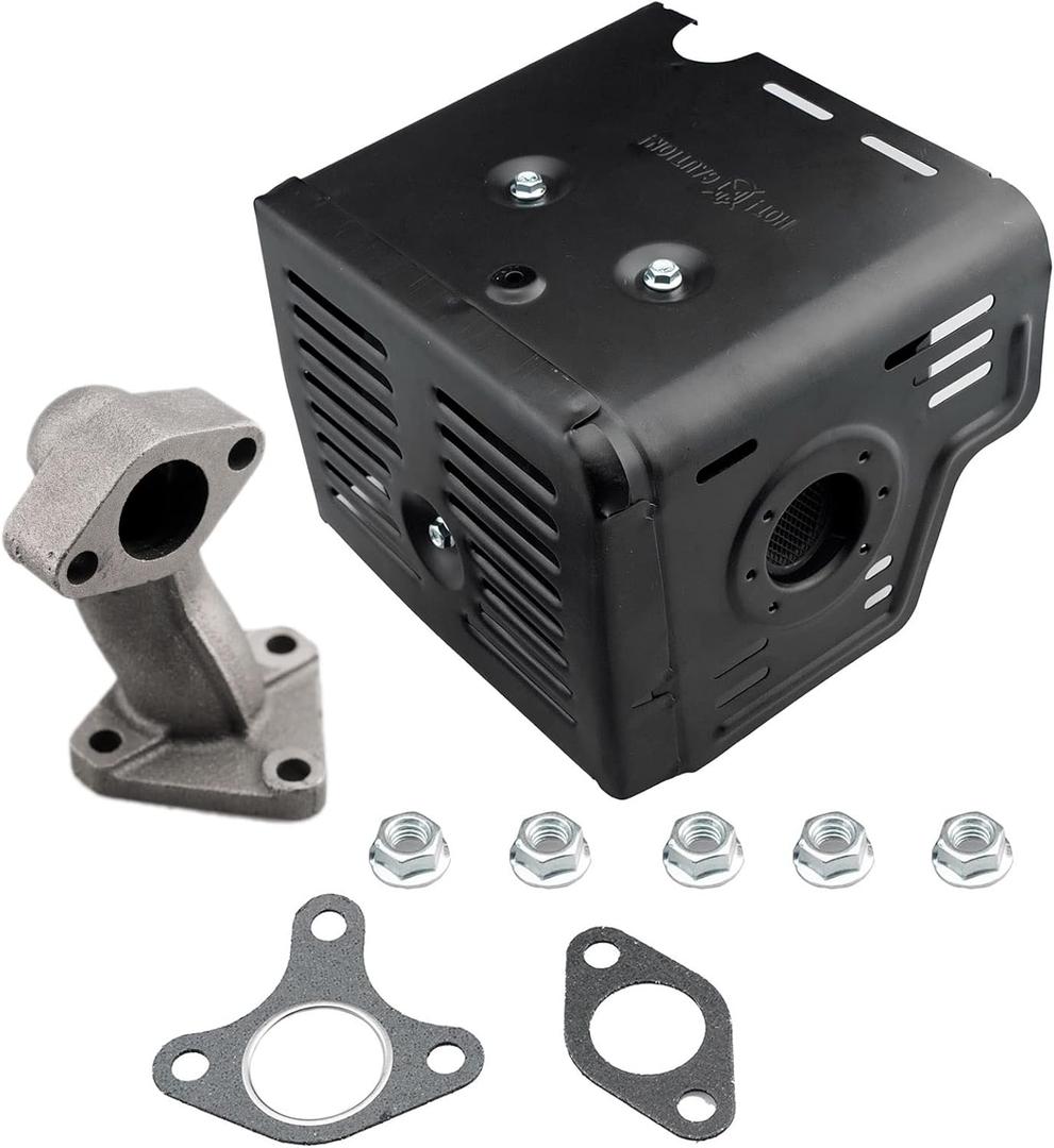 Ruma Muffler Kit for Honda GX340 GX390 GX420 11HP 13HP 16HP Harbor Freight 420 Engine Water Pump Snowblower Pressure Washer with Manifold/Exhaust Pipe 2 Gasket 5 Mounting Nuts