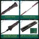 Light Up Magic Wizard Wand with White Lighting Rechargeable Illuminating Witch Sorcerer Wand for Kids Cosplay Collection, Intuition