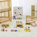 Adena Montessori Play Kit for 11-12 Months Baby Sensory Play Toys for Babies Fine Motor Skill Toys for Toddlers, Medium