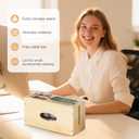 2 Pack Pine Wood Large Cable Management Box, Cord Organizer Cover Hider Floor Outlet Hiders for TV Wires, Computer, Router, USB Hub Under Desk Power Strip Electrical Cord Management (2)