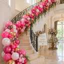 2 x Pink Balloons 60 Pack Hot Pink, Fuchsia, Rose Gold Chrome & White 12 Inch Latex Balloons for Pink Birthday Decorations, Baby Shower Girl, Bridal Shower, Balloon Garland Kit