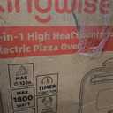 KINGWISE Convection Pizza Oven Electric, IPX4 Waterproof Countertop Air Fryer Oven, Fits 13-Inch Pizza, Heats up to 750, 6 Cooking Functions and 5 Pizza Presets, Pizza Stone & Pizza Peel Included, 20L