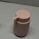 YAUKPH Matte Beige Foaming Hand Soap Dispenser Plastic 11 oz - Modern Minimalist Style for Bathroom & Kitchen Countertop Refillable