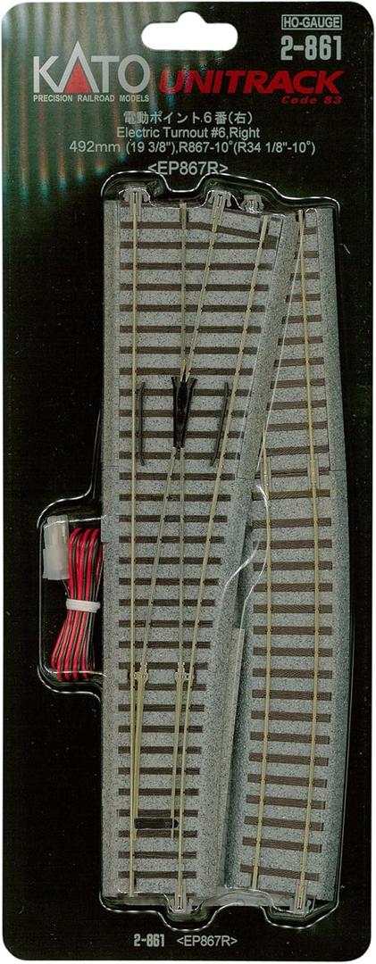 KATO HO Gauge Electric Point No. 6 Right 2-861 Railway Model Supplies