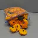 Hananona 201Pcs Artificial Marigold Flower Heads Bulk, Silk Marigold Bulk Fake Flowers for Dia De Los Muertos Decor DIY Marigold Garland Day of The Dead Decorations (Orange)