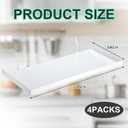 Lineshading 4 Pcs Pegboard Shelves, 12 x 5 Inch Metal Shelf Brackets Pegboard Tray Accessories Wall Organizer for Craft Room Home Garage Nursery Workbench Kitchen (White)