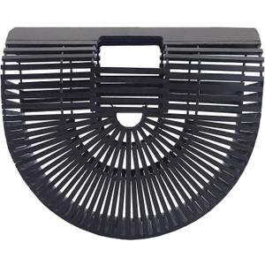 Miuco Womens Bamboo Handbag Handmade Large Tote Beach Bag (Small)