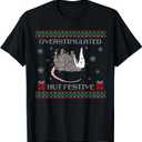 Overstimulated But Festive Possum Christmas Ugly Xmas Pajama T-Shirt, Small