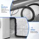 12 Pcs Washing Machine Drain Hose Holder (Fits 30-38 mm OD Hose) - Self-Adhesive No Drill Fixing Clip Guide Clamp Bracket for Clothes Washer/Laundry Tub Discharge, White